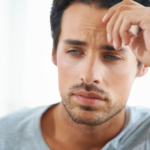 attractive man is sad because of a fentanyl drug abuse problem